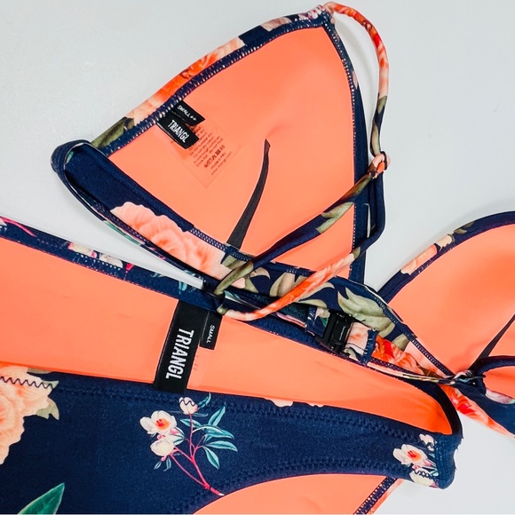 TRIANGL neoprene swim suit bikini set top bottoms - Picture 4 of 4